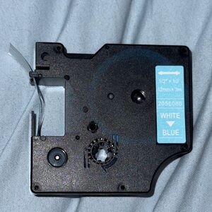 DYMO D1 Standard Tape Cartridge White on Blue!!!